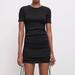 Zara Dresses | Black Zara Ruched Ribbed Mini Dress | Color: Black | Size: M