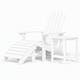 Adirondack-Gartenstuhl mit Hocker & Tisch HDPE | vidaXL : Farbe - Weiss