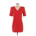 Trina Turk Casual Dress - Mini: Red Solid Dresses - Women's Size 0