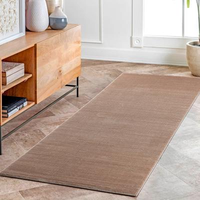 Teppich SEHRAZAT "Lima", beige (dunkelbeige), B:120cm H:10mm L:170cm, Kunstfaser, Teppiche, Kurzflorteppich mit dezentem Glanz, hochwertige Verarbeitung Image