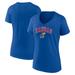 Women's Fanatics Branded Royal Kansas Jayhawks Evergreen Campus V-Neck T-Shirt