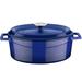 LAVA CAST IRON 6.75 qt. Non-Stick Enameled Cast Iron Oval Dutch Oven Non Stick/Enameled Cast Iron/Cast Iron in Blue | 16 W in | Wayfair