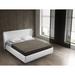 Casabianca Furniture Platform Bed Upholstered/Metal/Faux leather in White | 42 H x 94 W x 93 D in | Wayfair CB-A101KWH