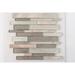 HAORE HOME 1" x 2" Linear Mosaic Wall Tile Glass/Metal in Brown | 1.89 H x 0.91 W x 0.315 D in | Wayfair HAOREHOME-UG401