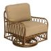 Woodard Cane Swivel Outdoor Rocking Chair w/ Cushions in Brown | Wayfair S650015-03Y