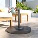 Freeport Park® Hunsberger Steel Free Standing Umbrella Base Concrete/Steel in Gray | 18 H x 19.75 W x 19.75 D in | Wayfair