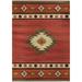 Brown/Red 120 x 96 x 0.19 in Area Rug - Union Rustic Jodana Southwestern Machine Woven Indoor/Outdoor Area Rug in Red/White/Brown | Wayfair