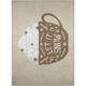 Gray 46 x 30 x 0.19 in Area Rug - Winston Porter Keimar Machine Woven Indoor/Outdoor Area Rug in Brown/White in Brown/White | Wayfair