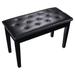 Red Barrel Studio® Faux Leather Flip Top Storage Bench Faux Leather/Upholstered/Leather in Black | 18.88 H x 29.31 W x 13.38 D in | Wayfair