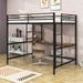 Noralee Full Loft Bed w/ Built-in-Desk by Mason & Marbles, Metal in Black | 66 H x 56 W x 77.2 D in | Wayfair CB92DC22C620409C8066118424761B36