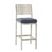 Woodard New Century 30.75" Patio Bar Stool w/ Cushion in Gray | 46.75 H x 19 W x 23.75 D in | Wayfair 930068ST-70-89Y