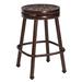 Woodard Casa Patio Bar Stool w/ Cushion, Leather in Gray | 25.5 H x 15 W x 15 D in | Wayfair 3Y0669ST-70-24T