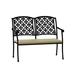 Woodard Casa Aluminum Garden Outdoor Bench Metal in Black | 36.75 H x 44.5 W x 25.5 D in | Wayfair 3Y0404ST-92-24T