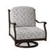 Woodard Casa Swivel Outdoor Rocking Chair, Leather in Black/Brown | 35.75 H x 29.5 W x 34 D in | Wayfair 3Y0477-48-24T