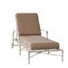 Woodard Delphi 76" Long Reclining Single Chaise w/ Cushion Metal in Gray | 22.75 H x 32 W x 76 D in | Outdoor Furniture | Wayfair 850470-70-79Y