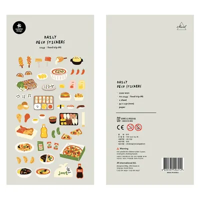 Autocollants de voyage de nourriture délicieuse Suatelier étiquette de journal de bricolage