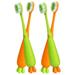 4 pcs Toddler Toothbrush Kids Manual Toothbrush Carrot Children Manual Toothbrushes