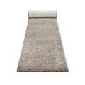 Tapis de couloir uni beige taupe 100% de matière recyclée 80x400