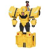 Transformers Toys EarthSpark Spin Changer Bumblebee 8-Inch Action Figure with Mo Malto 2-Inch Figure Robot Toys for Ages 6 and Up