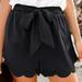 Finelylove Lounge Shorts Padded Bike Shorts Women Jean High Waist Rise Solid Black S