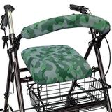 Top Glides Universal Rollator Walker Seat and Backrest Covers (Green Camo)