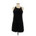 Aqua Casual Dress - Shift Halter Sleeveless: Black Print Dresses - Women's Size Medium