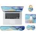 Keyboard Wrist Rest Pad 4 in 1 Mouse Pads with Wrist Support Set Ergonomic Memory Foam Mousepad with Durable
