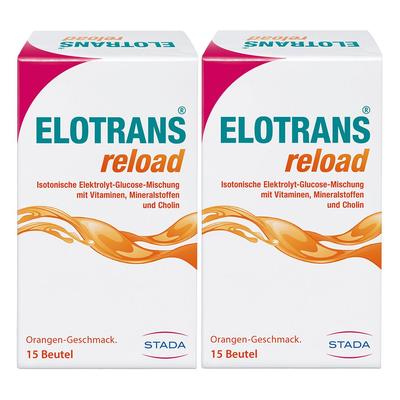 Elotrans reload Elektrolyt-Pulver mit Vitaminen Doppelpack 2x15x7,57 g Beutel Image