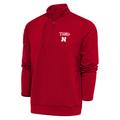 Men's Antigua Scarlet Nebraska Huskers TWO55 Big & Tall Generation Half-Zip Pullover Top