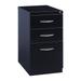 Hirsh Pro 23 Deep Mobile Pedestal File Cabinet 3 Drawer Box-Box-File Letter Width Black