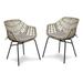 Muse & Lounge Co. Kursi Set of 2 Outdoor PE Wicker / Rattan Natural Patio Chairs