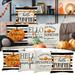 YiFudd 4Pc Autumn Pumpkining Festival Pillowcase Family Decoration Cushion Cover Family Pillowcase