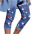 Women s Capri Pants Floral Print High Waisted Athletic Yoga Leggings Slim Stretchy Summer Casual Crop Trousers