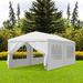 ZENY Wedding Party Tent Gazebo Canopy 4 Window-Walls with 2 Walls 10 x 20 White