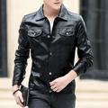 black windbreaker jackets for men men winter leather jacket biker motorcycle zipper long sleeve coat top blouses