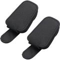 2Pcs Sunglass Holder for Car Pu Leather Visor Sunglass Holder Magnetic Black Ticket Card Clip Sunglasses Clip Suitable for Different Sizes for Car Visor Car Accessories Interior Aesthetic