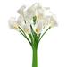 10 Artificial Calla Lily Flowers Real Touch Latex Arrangement Bouquet Wedding Centerpiece Room Office Party Home Decor Excellent Gift Idea (Small - 10 Pack White)