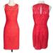 J. Crew Dresses | Nwt J. Crew Coral Poppy Red Lace Keyhole Opening Sheath Dress - 8 | Color: Orange/Red | Size: 8