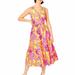 Lilly Pulitzer Dresses | Lilly Pulitzer Bri Floral Summer Midi Dress Pockets Sleeveless V Neck Cotton | Color: Pink/Yellow | Size: 4