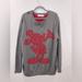 Disney Sweaters | Disney Store Mickey Mouse Holiday Sweater Mens Gray Red Christmas Adult Size L | Color: Gray/Red | Size: L