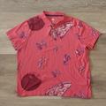 Disney Shirts | Disney Star Wars All Over Print Death Star Spaceships Polo Shirt Size Xl | Color: Red | Size: Xl