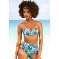 Bügel-Bandeau-Bikini-Top VENICE BEACH "Hanni" Gr. 38, Cup C, blau (blau, bedruckt) Damen Bikini-Oberteile Ocean Blue