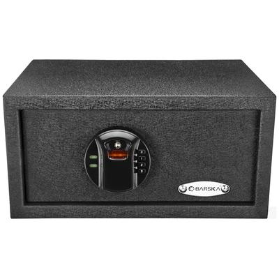 Barska 0.46 Cubic Fit HQ100 Biometric Keypad Safe Black Small AX12888