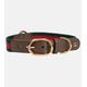 Gucci Web Stripe L/XL faux leather dog collar