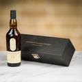 Lagavulin 16 Year Old Single Malt Islay Whisky in Personalised Black Hinged Wood Gift Box - Engraved with your message
