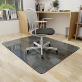 BEAUTYPEAK Tempered Glass Chair Mat For Hardwood Floor, Clear Tempered Glass w/ 4 Anti-Slip Pads, Office Chair Mats For Carpeted Floor | Wayfair