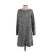 Gap Casual Dress - Sweater Dress: Gray Marled Dresses - Women's Size Small