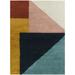 Blue/Brown Rectangle 6'7" x 9' Area Rug - Mercury Row® Satter Geometric Brown/Yellow/Blue Area Rug Polypropylene | Wayfair