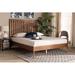 Corrigan Studio® Armiya Walnut Finished Wood Platform Bed Wood in Brown | 58.1 H x 57.1 W x 77.4 D in | Wayfair F1A9A79ECE54471EBDAC545720B0A891