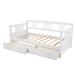 Lark Manor™ Seelyville Size Daybed Wood Bed w/ Seelyville Size Trundle Wood in White | 35.4 H x 41.2 W x 78.2 D in | Wayfair